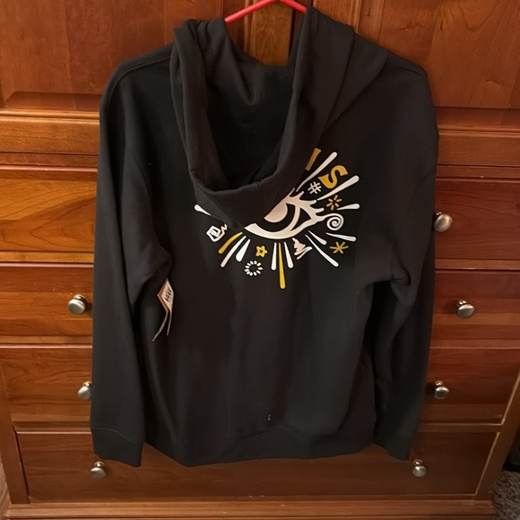 NWT amazing heavyweight black hooded sweatshirt. 2 drawstrings. Kangaroo pocket - Picture 4 of 4